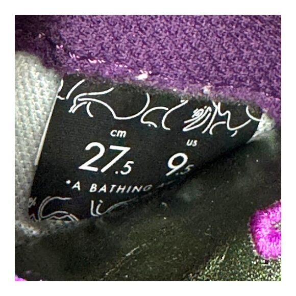 A Bathing Ape BAPE Roadsta Metallic Green Purple Size 9.5 1I20191006 Sta New Box - Picture 3 of 14